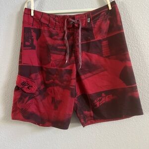 UFC Men's Red Swim Shorts Size 36